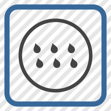 Damla vektör simgesi bir çerçeve içinde