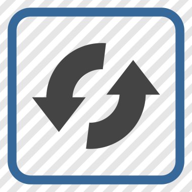 Exchange oklar bir çerçeve içinde simge vektör