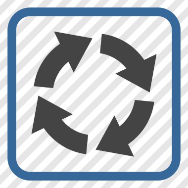 Dolaşım vektör simgesi bir çerçeve içinde