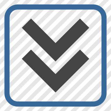 Vektör simgesi bir çerçeve içinde aşağı kaydır