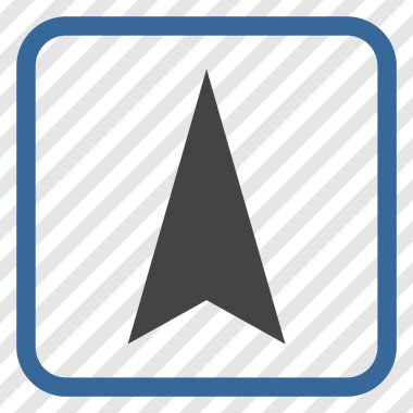 Vektör simgesi bir çerçeve içinde yukarı ok ucu