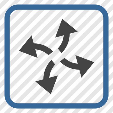 Santrifüj oklar bir çerçeve içinde simge vektör