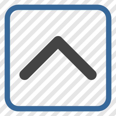 Yön yukarı vektör simgesi bir çerçeve içinde