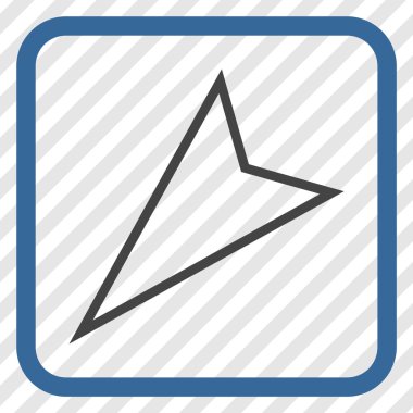 İşaretçi yaptı vektör simgesi bir çerçeve içinde aşağı