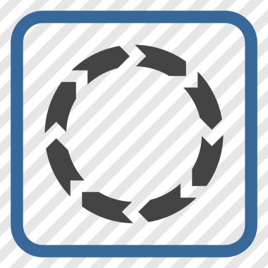 Dolaşım vektör simgesi bir çerçeve içinde