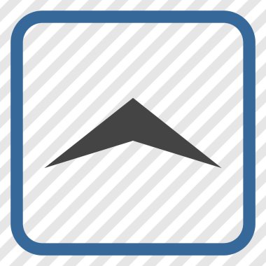 Vektör simgesi bir çerçeve içinde yukarı ok ucu