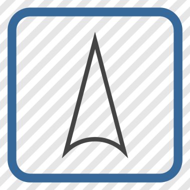 Vektör simgesi bir çerçeve içinde yukarı ok ucu