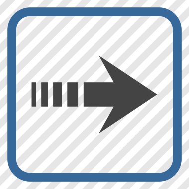 Doğru vektör simgesi bir çerçevede göndermek