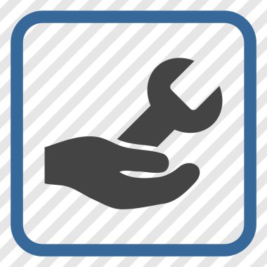 Onarım hizmeti vektör simgesi bir çerçeve içinde