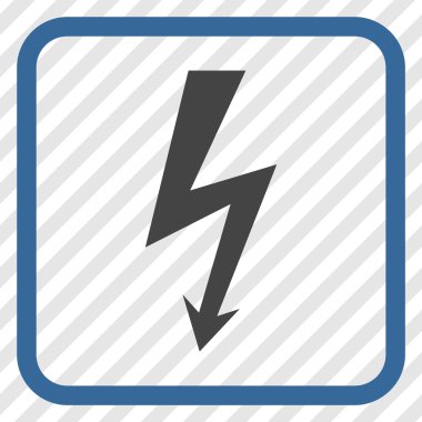 Yüksek gerilim vektör simgesi bir çerçeve içinde