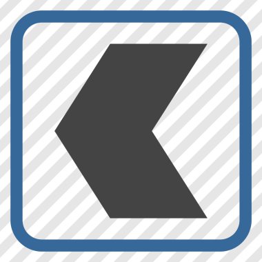 Yön sol vektör simgesi bir çerçeve içinde