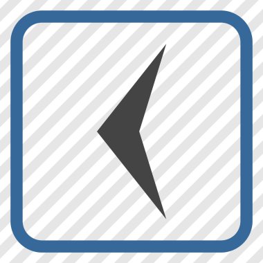 Ok ucu sol vektör simgesi bir çerçeve içinde