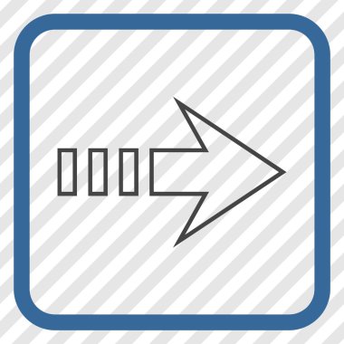 Doğru vektör simgesi bir çerçevede göndermek