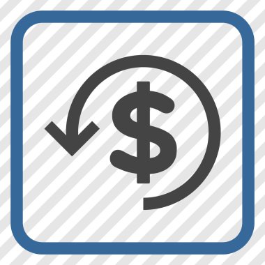 Geri ödeme vektör simgesi bir çerçeve içinde