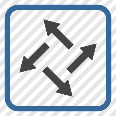 Santrifüj oklar bir çerçeve içinde simge vektör