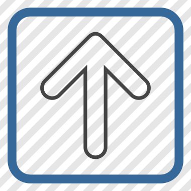 Vektör simgesi bir çerçeve içinde yukarı yönlü ok