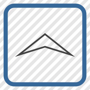 Vektör simgesi bir çerçeve içinde yukarı ok ucu