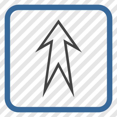 Vektör simgesi bir çerçeve içinde yukarı ok