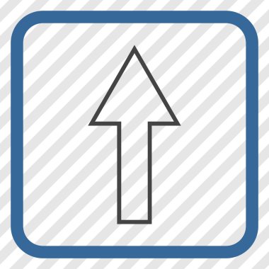 Vektör simgesi bir çerçeve içinde yukarı ok