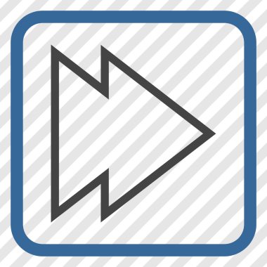 Yöne doğru vektör simgesi bir çerçeve içinde