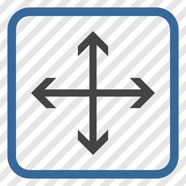 Genişletin okları vektör simgesi bir çerçeve içinde