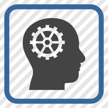 Akıl vektör simgesi bir çerçeve içinde