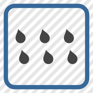 Damla vektör simgesi bir çerçeve içinde