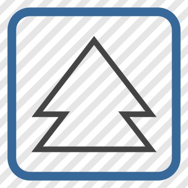 Yön yukarı vektör simgesi bir çerçeve içinde