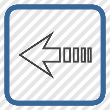 Sol vektör simgesi bir çerçevede göndermek