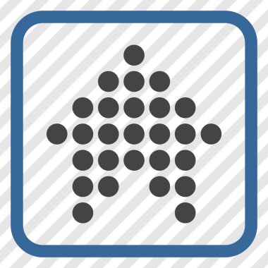 Vektör simgesi bir çerçeve içinde yukarı noktalı ok