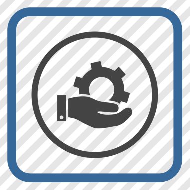 Hizmet vektör simgesi bir çerçeve içinde