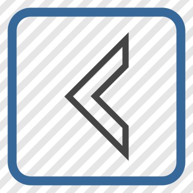 Ok ucu sol vektör simgesi bir çerçeve içinde