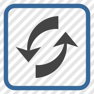 Exchange oklar bir çerçeve içinde simge vektör