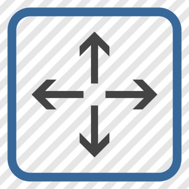 Genişletin okları vektör simgesi bir çerçeve içinde