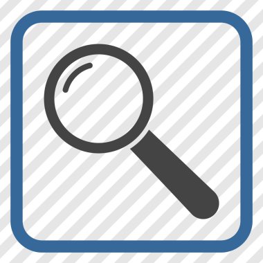 Büyüteç'i vektör simgesi bir çerçeve içinde