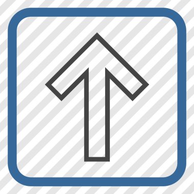 Vektör simgesi bir çerçeve içinde yukarı ok