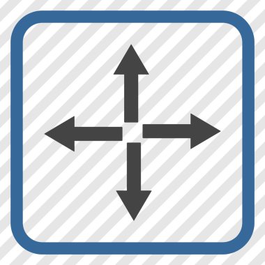 Genişletin okları vektör simgesi bir çerçeve içinde