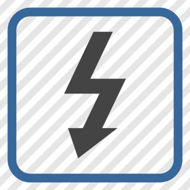 Yüksek gerilim vektör simgesi bir çerçeve içinde