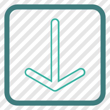 Vektör simgesi bir çerçeve içinde aşağı ok