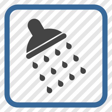 Duş vektör simgesi bir çerçeve içinde