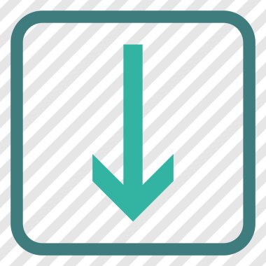 Vektör simgesi bir çerçeve içinde aşağı ok