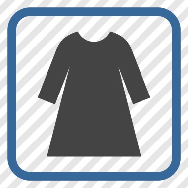 Kadın elbise vektör simgesi bir çerçeve içinde