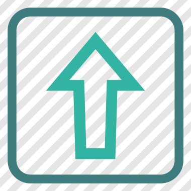 Vektör simgesi bir çerçeve içinde yukarı ok