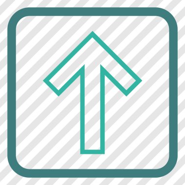 Vektör simgesi bir çerçeve içinde yukarı ok