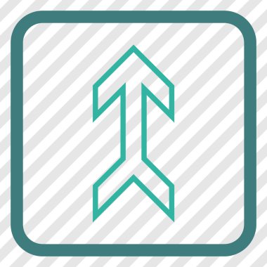 Vektör simgesi bir çerçeve içinde yukarı ok