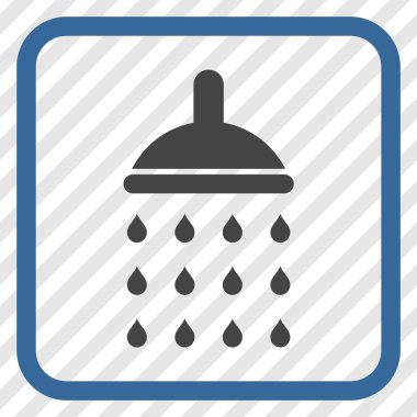 Duş vektör simgesi bir çerçeve içinde