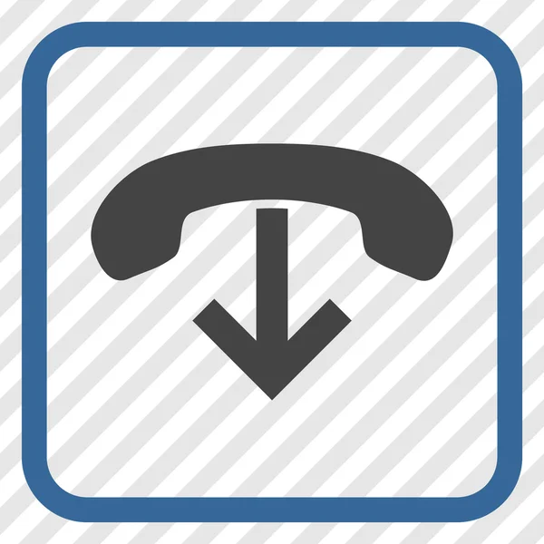 Τηλέφωνο κολλάει επάνω εικονίδιο του φορέα σε ένα πλαίσιο — Διανυσματικό Αρχείο