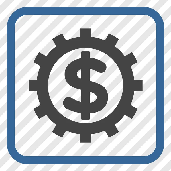 Icono del vector de la industria financiera en un marco — Vector de stock
