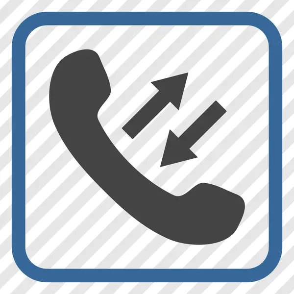 Telefon vorbind Vector Icon într-un cadru — Vector de stoc