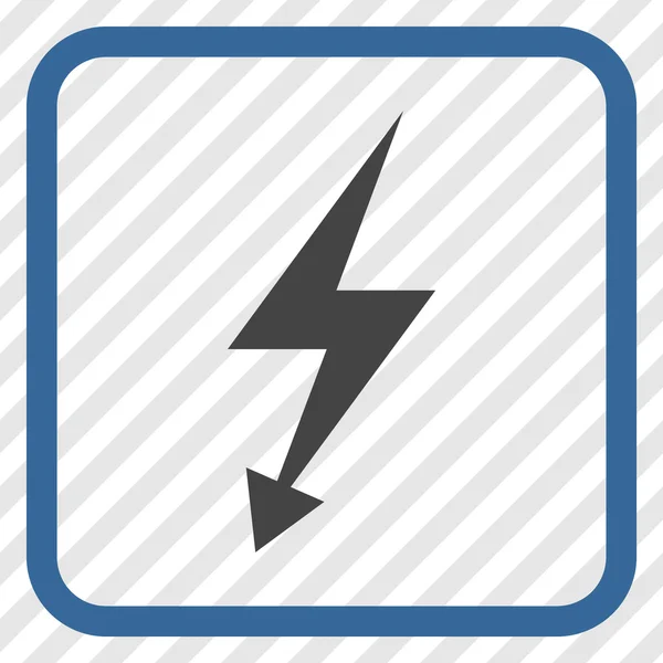 Electric Strike Vector Icon In a Frame — Stock Vector